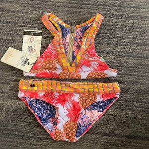 Maajik Girls Pink Velvet Bikini NWT